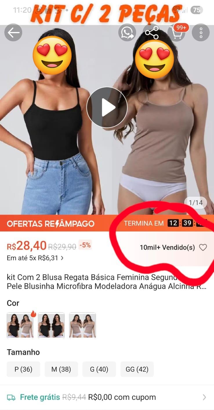 Fornecedor real - Kit com 2 peças vendendo na Shopee